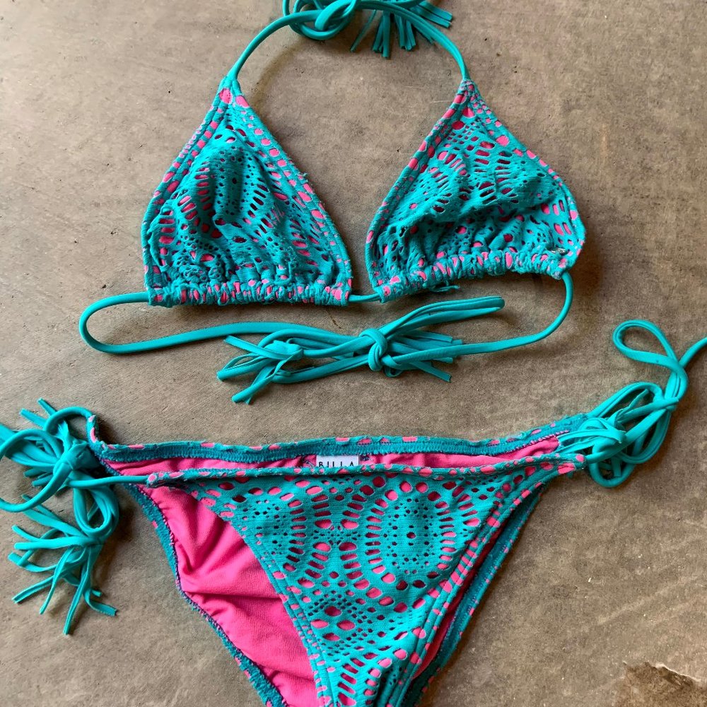 Billabong Pink and Blue Bikini!